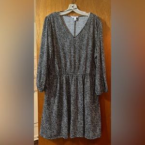 Black and white leopard print dress